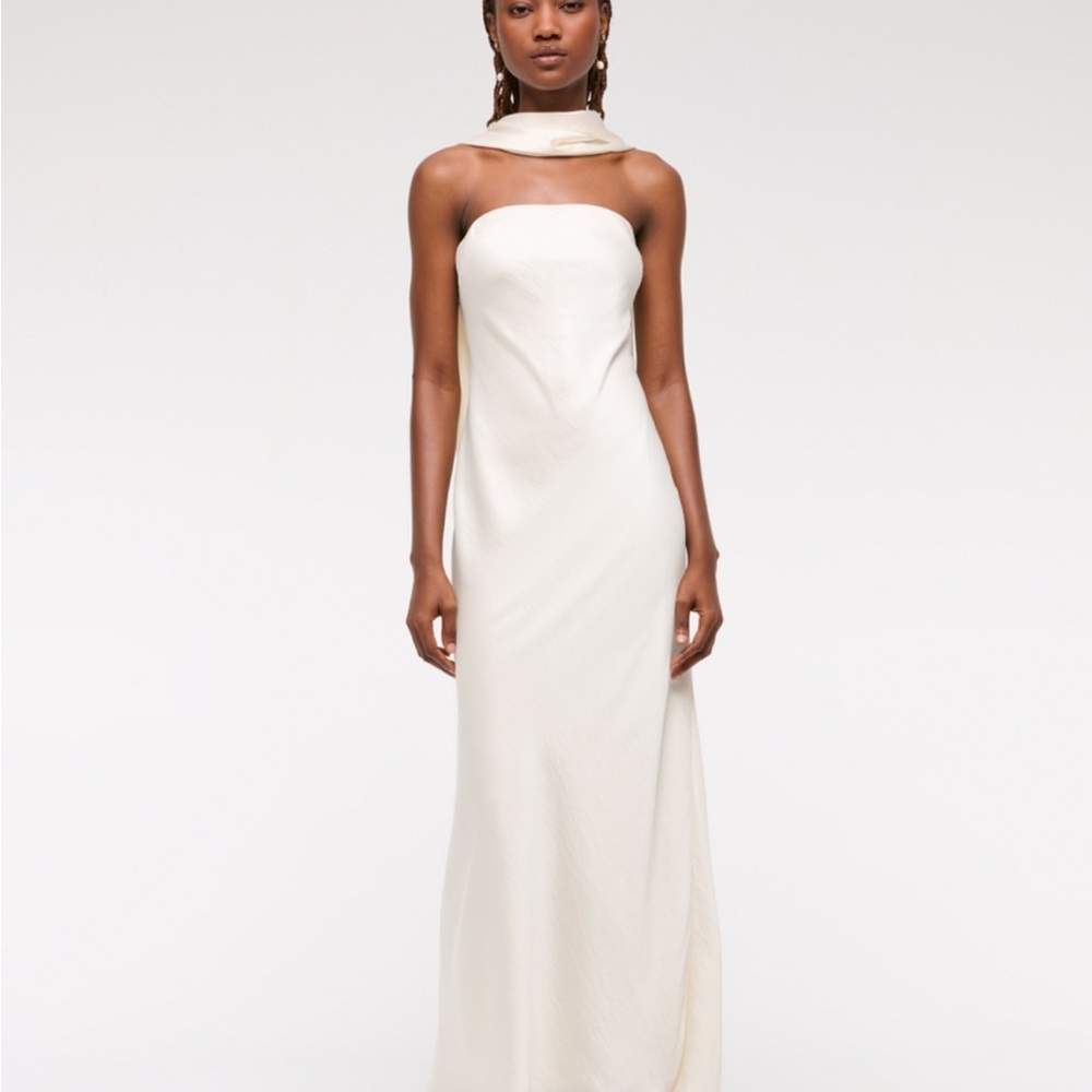 Abercrombie & Fitch Julia Strapless Scarf Maxi Dress